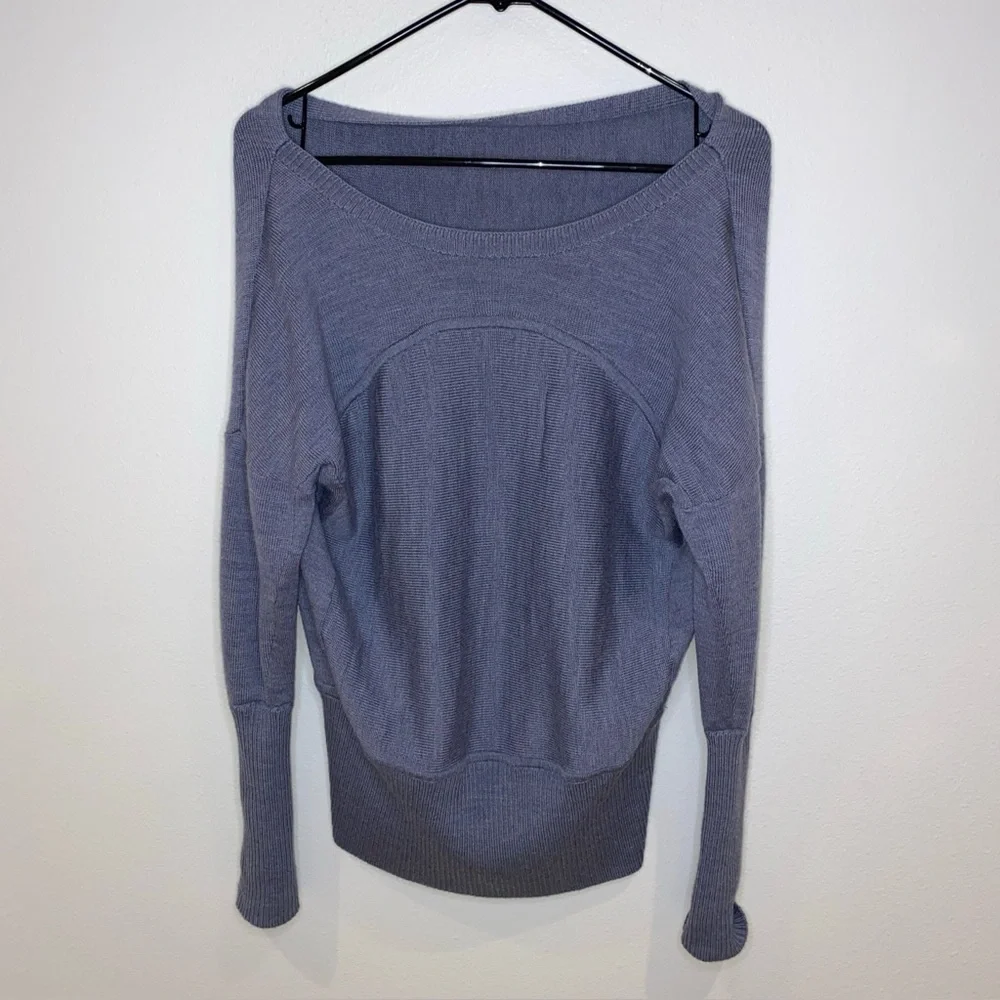 Lululemon Sattva SweaterHeathered Arctic Grey Merino Wool‎ MSRP $148